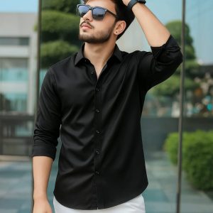 Black Color — Spandex Winter Shirt