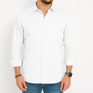 100% Oxford Cotton Shirt - White Color