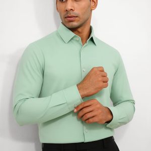 Lemon Spandex Glossy Fabrics Shirt